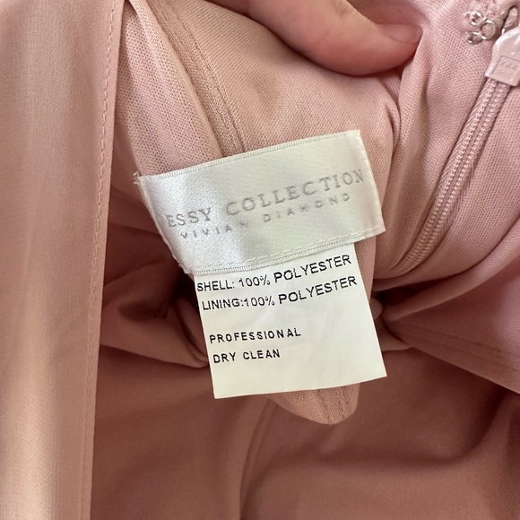 Dessy Collection Long Sleeve Evening Gown Item # 7083792 Toasted Sugar - Picture 7 of 8